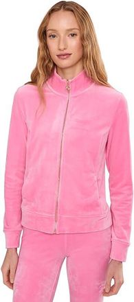 Lilly Pulitzer Regate Velour Jacket Womens Sweatshirt Confetti Pink : XL, Polyester/Spandex