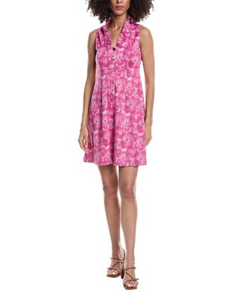 Tyler B&ouml;e Emily Button Ruffle Jacquard Mini Dress