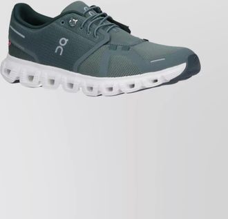 On casual sneakers with mesh upper and rubber outsole