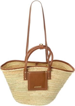 Jacquemus The Soli Palm & Leather Tote
