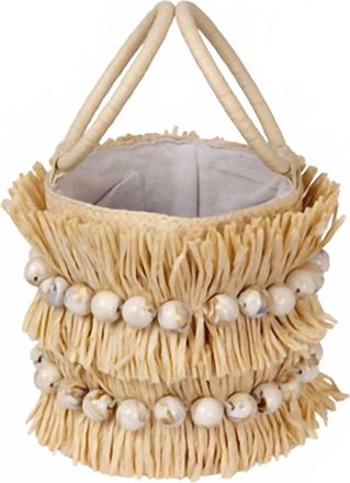 BTB Los Angeles Womens Tiki Bucket Bag In Natural
