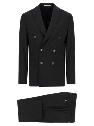 Pal Zileri Black Wool Two-Piece Mens Suit
