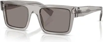 Prada Sunglasses, male, Gray, Size: 54 MM Rectangular Sunglasses