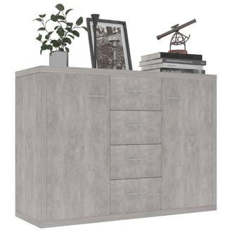 Berkfield Home Sideboard Concrete Grey 88x30x65 cm Engineered Wood | Size: 88 x 30 x 65 cm