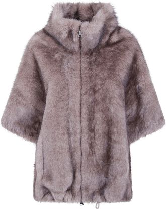 VALENTINI 1972 Cape Eco Fur Zibellino Taupe