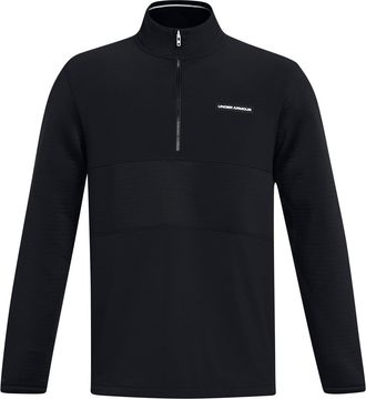 Under Armour Mens Daytona Zip Neck Long Sleeve Sweatshirt in Black - Size Small