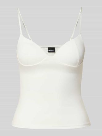 Gina Tricot Slim Fit Top mit Shaping-Effekt in Offwhite, Gr&ouml;&szlig;e XS