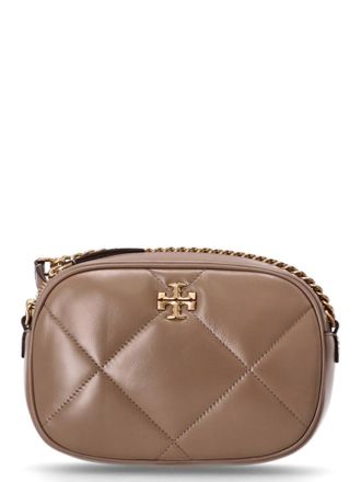 Tory Burch Taupe Kira Diamond Camera Crossbody Bag