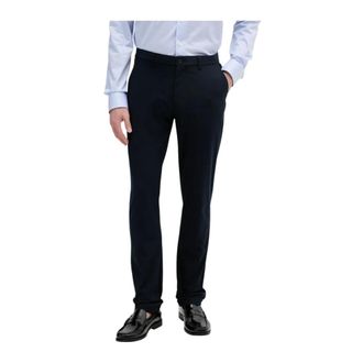 Tommy Hilfiger Suit Trousers, male, Blue, Size: W34 L30 Zip and Button Fastening Trousers with Pockets