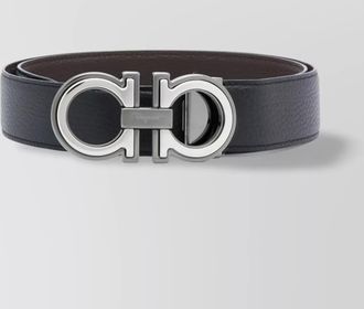 Ferragamo grained leather reversible belt