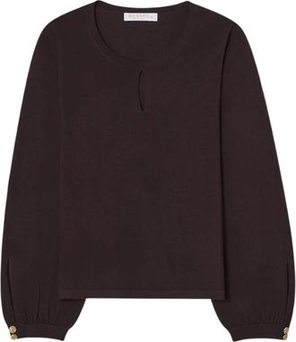 Busnel Lange mouwen tops - Dames - Longsleeves - Bruin - 2XL - Wol - Tops