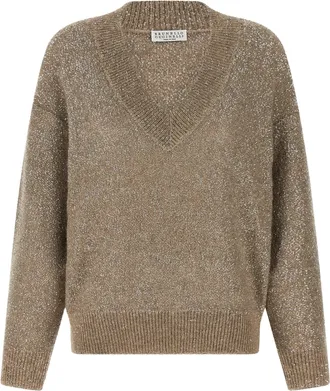Brunello Cucinelli Beige Polyamide Womens Cardigan