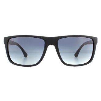 Emporio Armani Mens Sunglasses EA4033 58644L Black and Rubber Blue Gradient - One Size