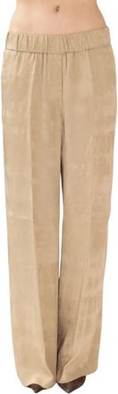 PESERICO Wijde Broek - Dames - Wijde Broeken - Beige - XL - Broeken