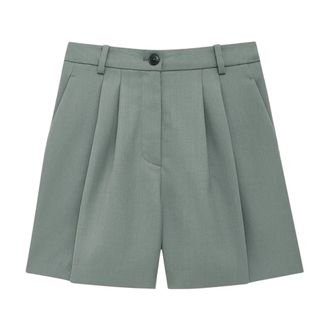 Anine Bing Brice Short - Dames - Korte Broeken - Groen - S - Wol - Korte Broeken