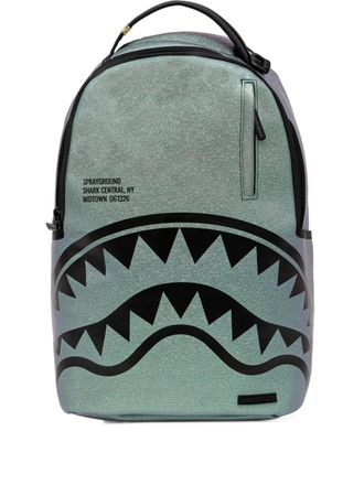 Sprayground Slickness shark-print backpack - unisex - PVC - One Size - Green
