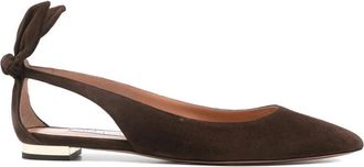 Aquazzura Espre Ballerina - Dames - Ballerinas - Bruin - 36 1/2 EU - Leer - Schoenen