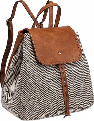 Jen & Co. Womens Boho Chic Backpack In Black/natural