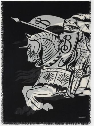 Burberry Wide EKD Wool Scarf