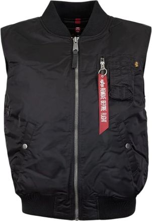 Alpha Industries Polar Vest Bomber in Pile - Heren - Bodywarmers - Zwart - L - Jassen