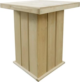 vidaXL Mesa De Bar De Madera De Pino Impregnada 75x75x110 Cm Vidaxl