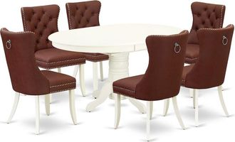 East West Furniture 7 Piece Modern Dining Table Set