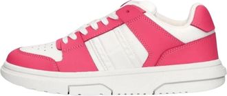 Tommy Jeans Roze Lage Skate Sneakers - Dames - Sneakers - Roze - 41 EU - Leer - Schoenen
