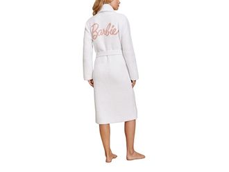 Barefoot Dreams CozyChic(r) Barbie Robe Womens Robe Sea Salt/Dusty Rose : SM (US 6-8), Polyester
