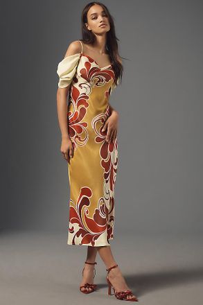 Bl^nk London Bernia Off-The-Shoulder Slip Dress