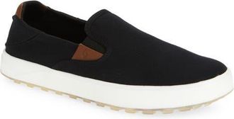 Olukai Waialae Slip On Golf Shoe in Lava Rock /Lava Rock at Nordstrom, Size 10.5