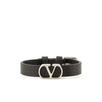 Valentino Garavani Bracelets, male, Black, Size: ONE SIZE VLogo Signature Bracelet