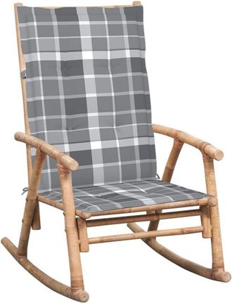 vidaXL Silla Mecedora Con Coj&iacute;n Bamb&uacute; Vidaxl