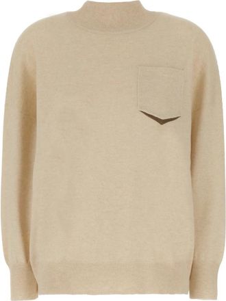 Brunello Cucinelli Cashmere Turtleneck Sweater - Dames - Cashmere truien - Beige - M - Truien & Vesten