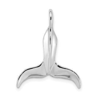 Diamond2Deal 14k Gold 3-D Polished Whale Tail Charm Pendant