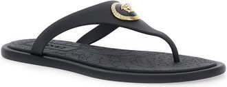 Versace Womens Sandals Medusa Detail Black Rubber Thermoplastic Polyurethane