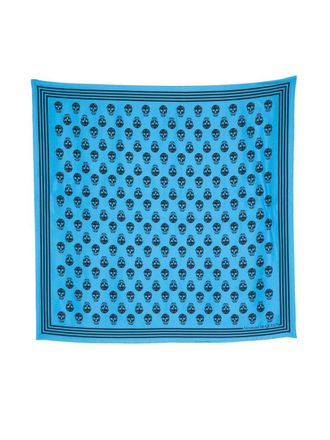 Alexander McQueen Navy Silk Blend Bosch Scarf ab € 447.95