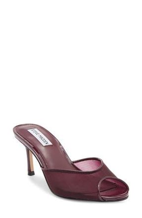 Steve Madden Rowe Peep Toe Sandal in Burgundy Mesh at Nordstrom Rack, Size 9