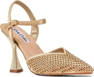 Lady Couture Tango Crystal Embellished Pump in Gold at Nordstrom Rack, Size 13
