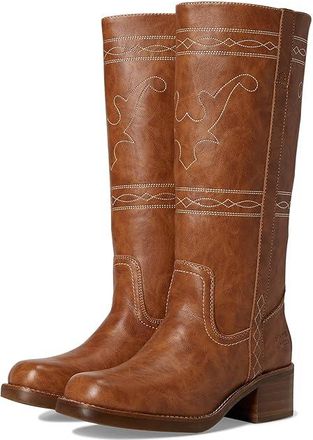 Frye and Co. Miranda Bridle Stitch Cowboy Womens Boots Caramel : 5.5 M