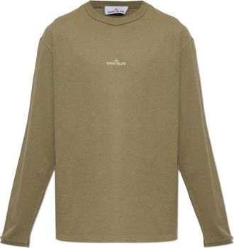 Stone Island Oversize T-shirt - Heren - Longsleeves - Groen - XL - Katoen - Tops
