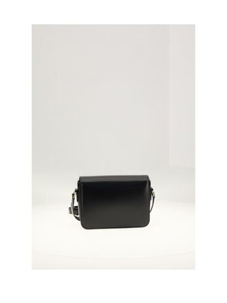 Celine Womens Shoulder Bag Teen Triomphe Black-Ultra Blue Calf Leather (bos Taurus) Black/ultra