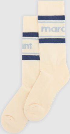 Isabel Marant Chaussettes Dona Ecru Blue
