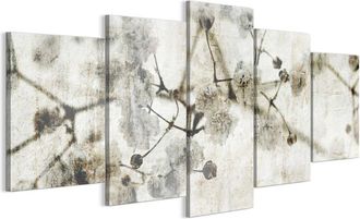 OEM Cuadro Sobre Lienzo Italiano De 100 X 50 Cm, Pent&aacute;ptico - Estilo Escandinavo - Flores Cuadro Sobre Lienzo Italiano De 200 X 100 Cm, Pent&aacute;ptico - Estil