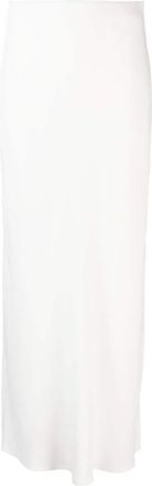 Brunello Cucinelli side-slit skirt - women - Silk/Linen/Flax/Acetate/Viscose - 38 - White