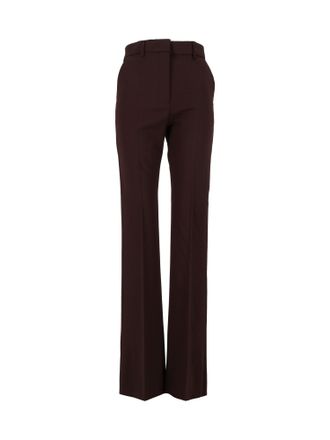Sportmax Purple Febe Tailored Flared-Leg Long Pants