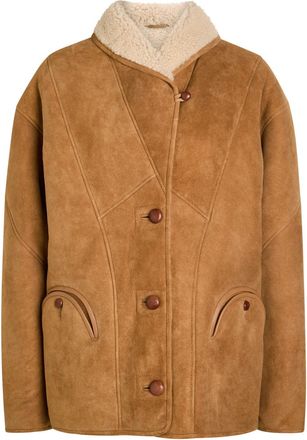 Blazé Milano Camel Tatoosh Womens Designer Shearling Coat UK4/Xxs - 00 (UK4 / XXS)