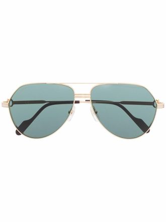 Cartier pilot-frame metal sunglasses - Gold