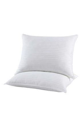 Vera Wang Set of 2 Signature Solid Cotton Stripe Utility Pillows in White at Nordstrom Rack, Size Standard