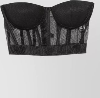 Elisabetta Franchi sleeveless mesh corset top
