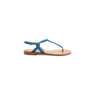 Maliparmi Flat Sandals, female, Blue, Size: 10 US Cuts & Beads Sandal